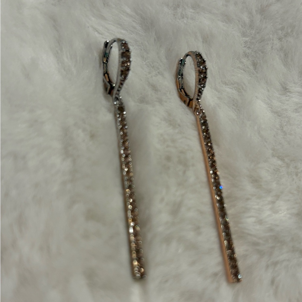 Givenchy Pave Linear Earrings – Rose Gold) - Picture 3 of 8